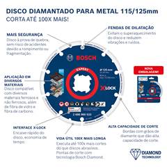 Disco De Corte Diamantado Expert Bosch X-Lock 115mm Bosch