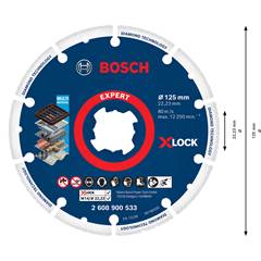 Disco De Corte Diamantado Expert X-Lock 125mm Bosch