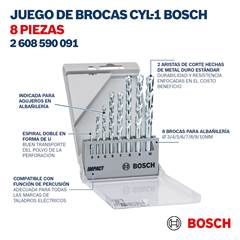Jogo Brocas Para Alvenaria Bosch Cyl-1 Ø3 A 10 Mm