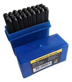 ALFABETO DE ACO P/GRAVACAO 4MM - EDA