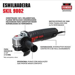 Esmerilhadeira Angular De 4 1/2”  9002 700w 220v - Skil
