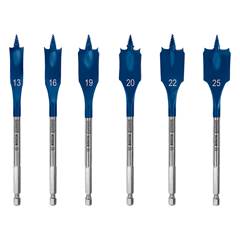  Jogo Com 6 Brocas Bosch Expert Self Cut Speed 13-25mm X 152mm