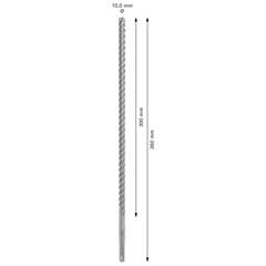 Broca Sds Plus-5x Para Concreto 10 X 300 Mm - Bosch