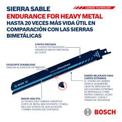 Lâmina De Serra Sabre S927bef Endurance Heavy Metal 5u - Bosch