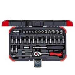 Jogo de Soquetes Sextavados e Bits Encaixe 1/4” ¿ 4 a 13 mm, 33 peças - GEDORE