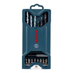 Kit De Pontas E Brocas Bosch Mini X-Line 15 Peças