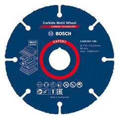 Disco De Corte Expert Carbide Multi Wheel 115x22,23mm Bosch