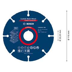 Disco De Corte Expert Carbide Multi Wheel 115x22,23mm Bosch