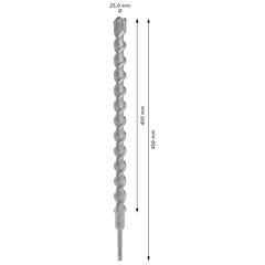 Broca Sds Plus-5x Para Concreto 25 X 400 Mm - Bosch