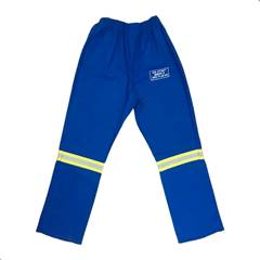 Calça Brim Eletricista Cinza/Azul tamanho GG - FORTLINE