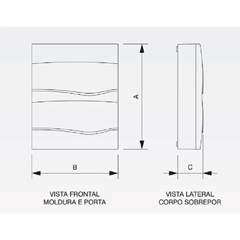 Quadro de Sobrepor 5 Disjuntores / 3 NEMA BR - BRUM