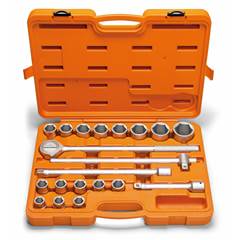 Maleta Com Soquetes Sextavados E Acessórios 3/4” 20 Peças Milímetros Tramontina Pro - 44861/220