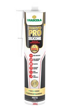 SILICONE BRASCOVED PRETO 280G - BRASCOLA