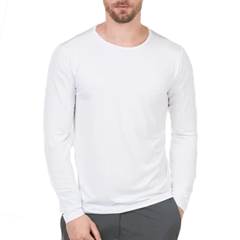 Camisa Malha Pv Longa Tam Gg Branca