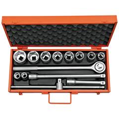 Maleta Com Soquetes E Acessórios 3/4” 14 Peças Milímetros Tramontina Pro - 44861/414