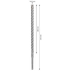 Broca Sds Plus-5x Para Concreto 14 X 250 Mm - Bosch