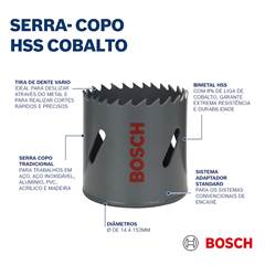 Serra Copo Bosch Bimetálica Hss Cobalto 86mm = 3.3/8