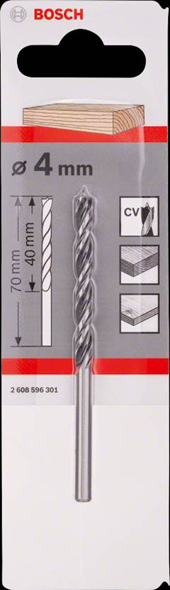 Broca Para Madeira Bosch 3 Pontas 4mm
